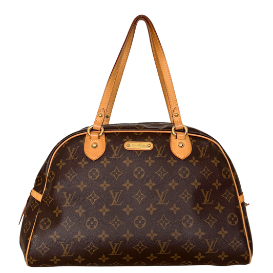 Louis Vuitton Montorgueil GM Schultertasche M95566 Braun / gut Louis Vuitton