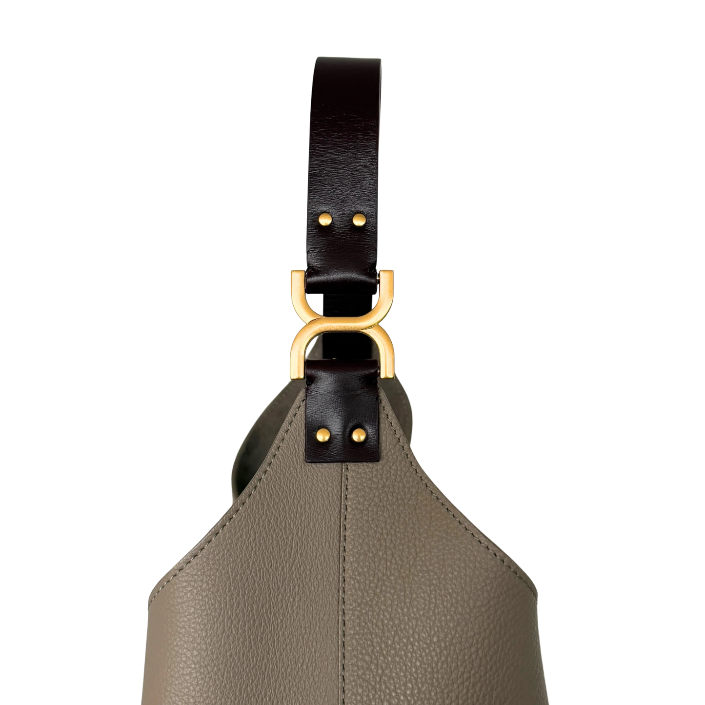Chloé Marcie Hobo Bag aus genarbtem Leder Motty Grey / neuwertig Echtheitscheck