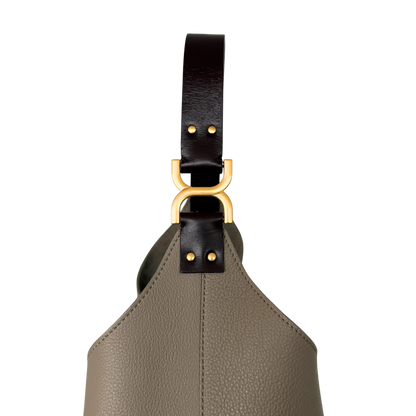 Chloé Marcie Hobo Bag aus genarbtem Leder Motty Grey / neuwertig Echtheitscheck