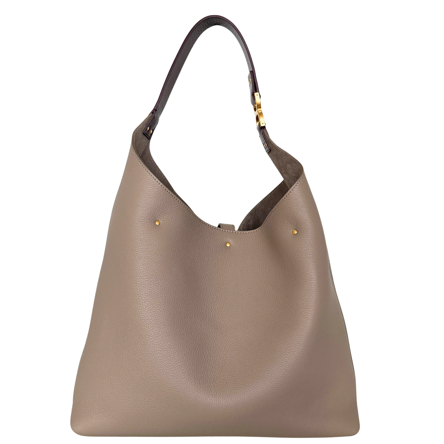 Chloé Marcie Hobo Bag aus genarbtem Leder Motty Grey / neuwertig Echtheitscheck