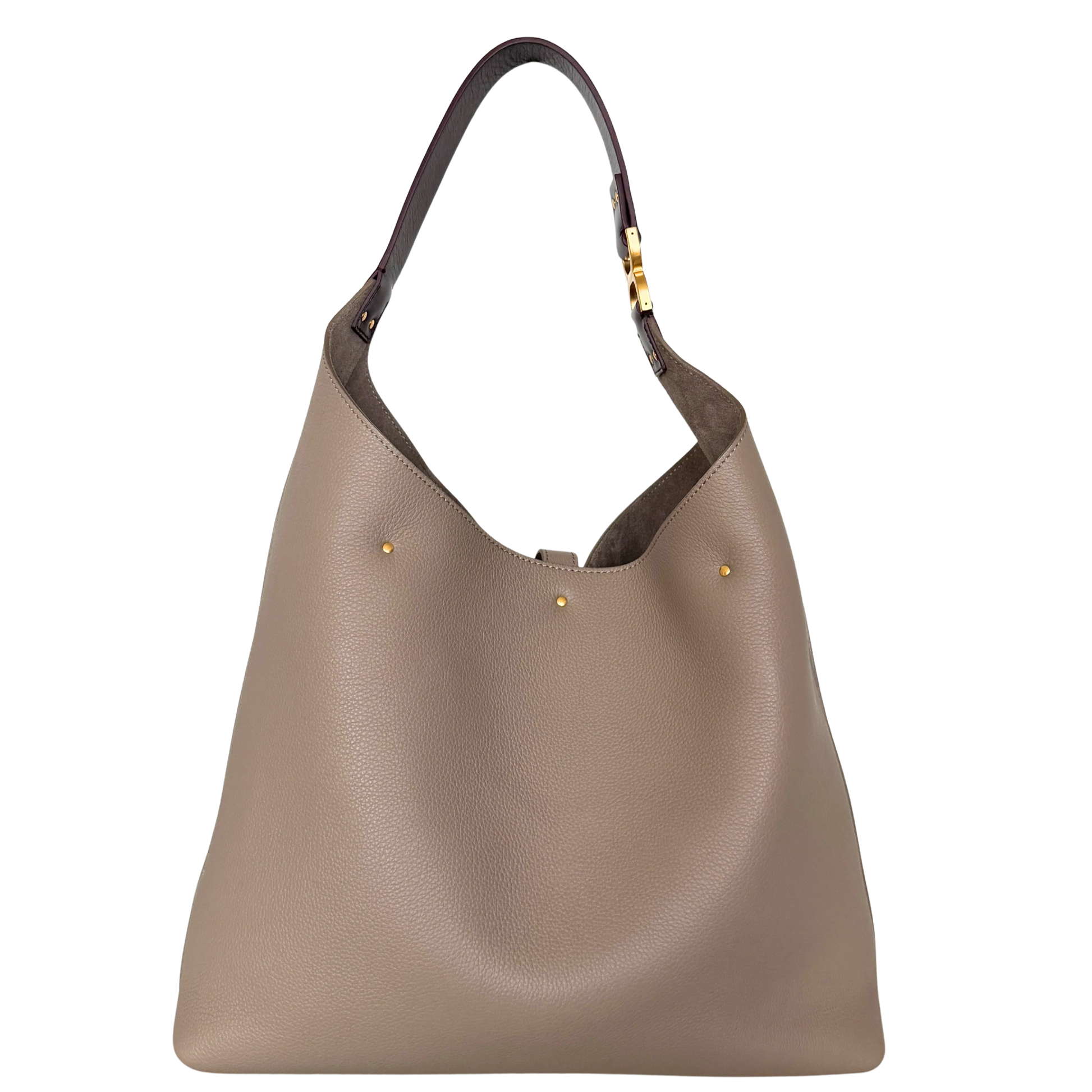 Chloé Marcie Hobo Bag aus genarbtem Leder Motty Grey / neuwertig Echtheitscheck
