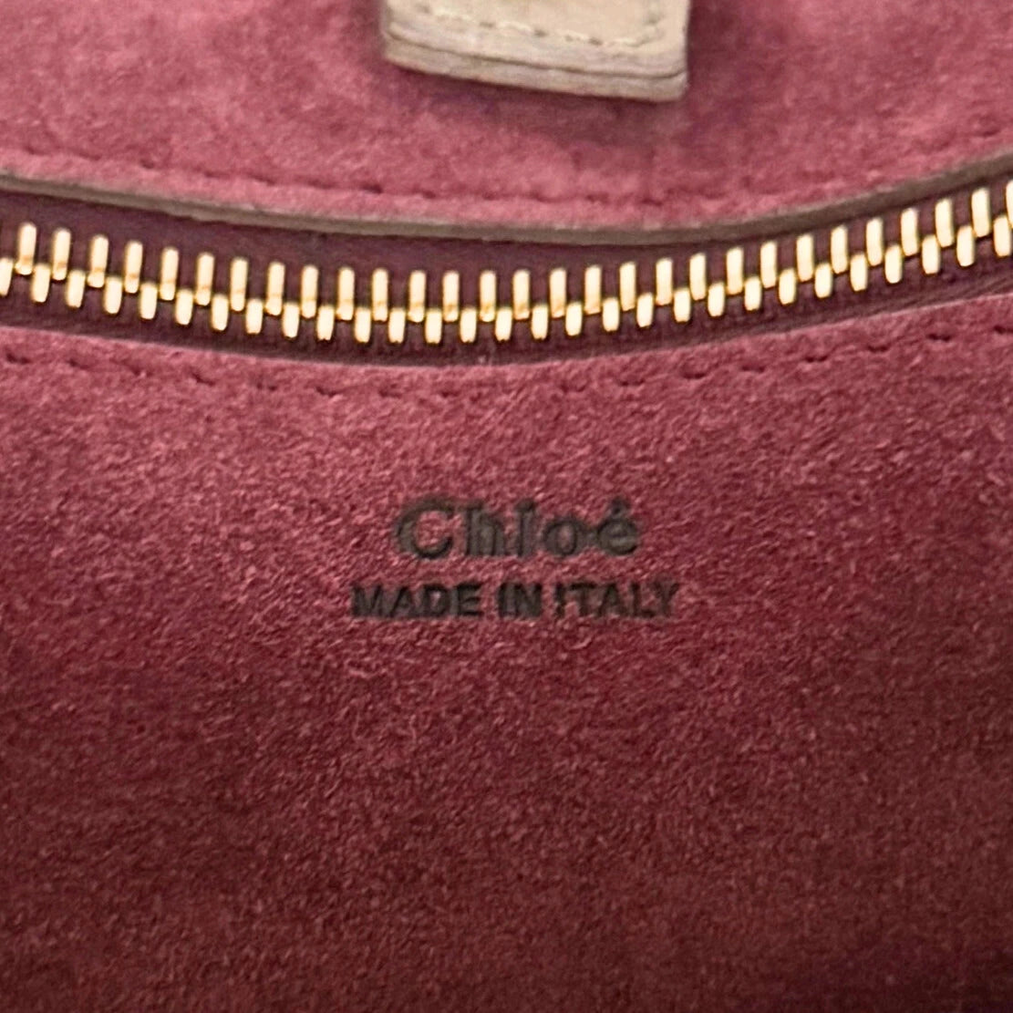 Chloé Marcie Hobo Bag aus genarbtem Leder Motty Grey / neuwertig Echtheitscheck