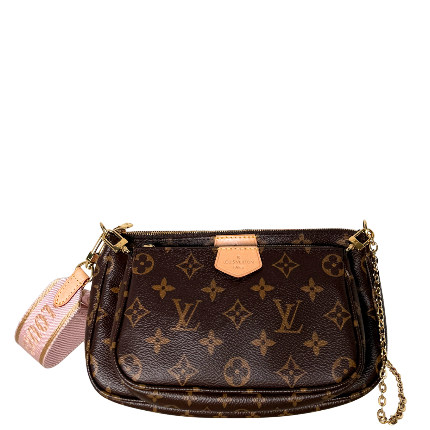 Louis Vuitton Multi Pochette Accessoires Braun Rose Clair Fullset / neuwertig Louis Vuitton