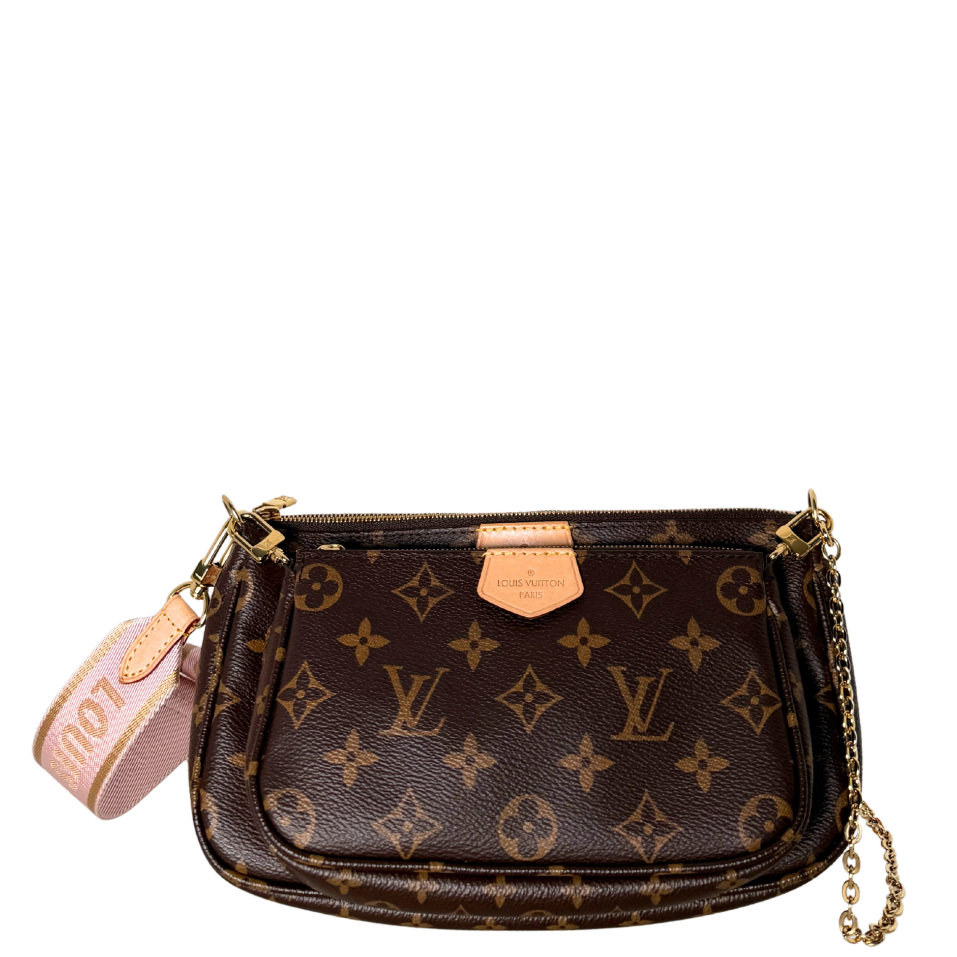 Louis Vuitton Multi Pochette Accessoires Braun Rose Clair Fullset / neuwertig Louis Vuitton