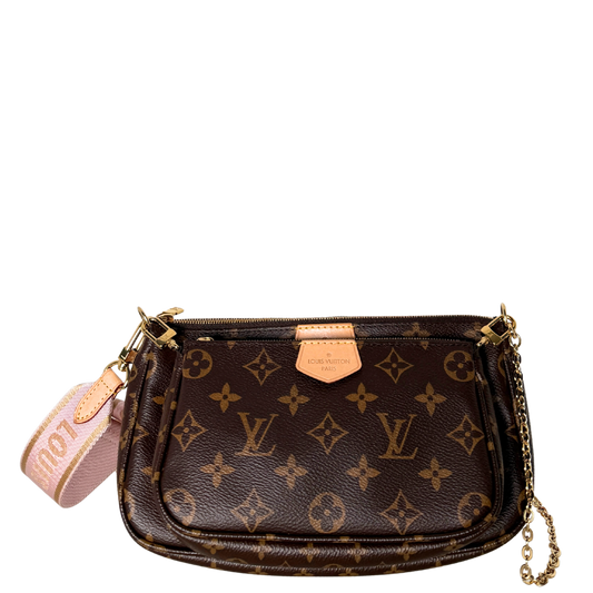 Louis Vuitton Multi Pochette Accessoires Braun Rose Clair Fullset / neuwertig Louis Vuitton