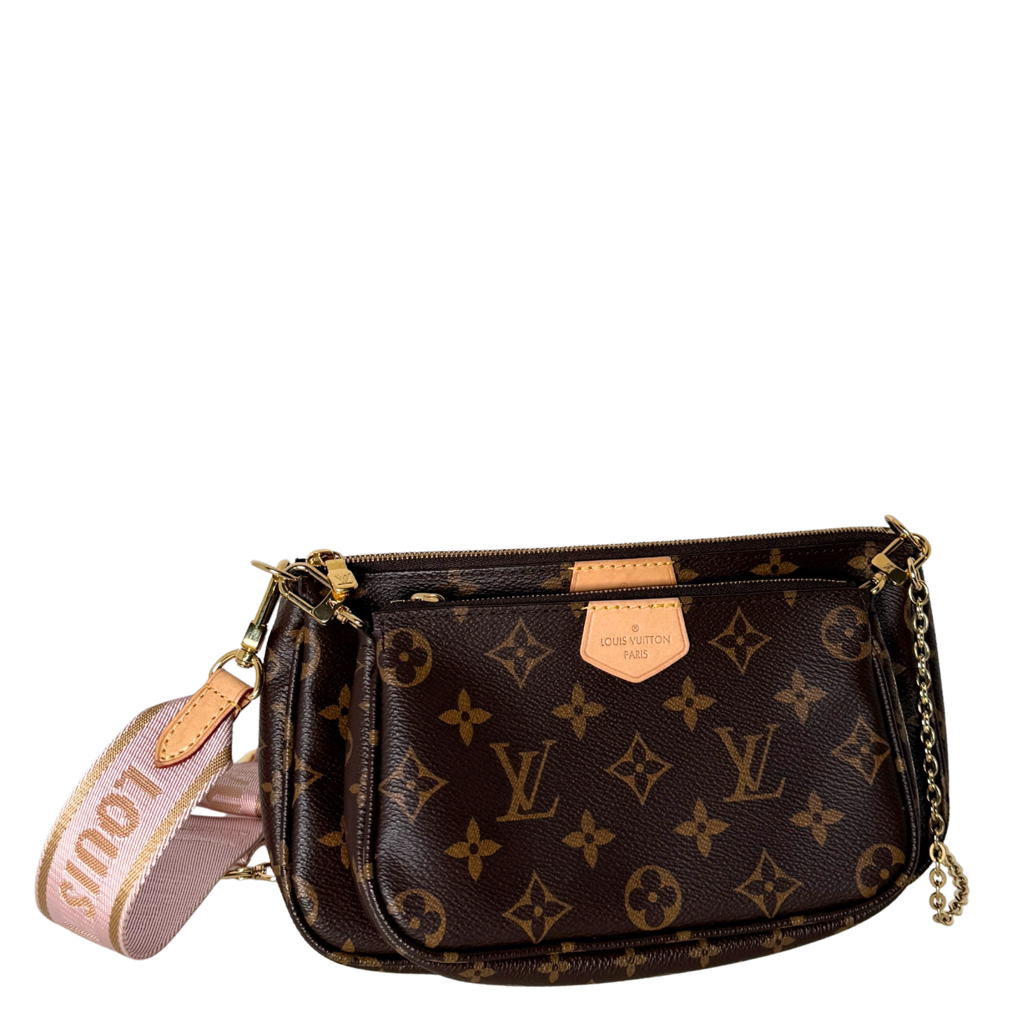 Louis Vuitton Multi Pochette Accessoires Braun Rose Clair Fullset / neuwertig Louis Vuitton