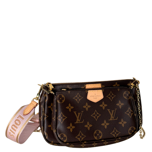 Louis Vuitton Multi Pochette Accessoires Braun Rose Clair Fullset / neuwertig Louis Vuitton