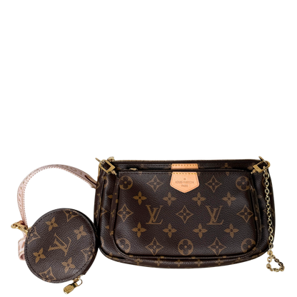 Louis Vuitton Multi Pochette Accessoires Braun Rose Clair Fullset / neuwertig Louis Vuitton