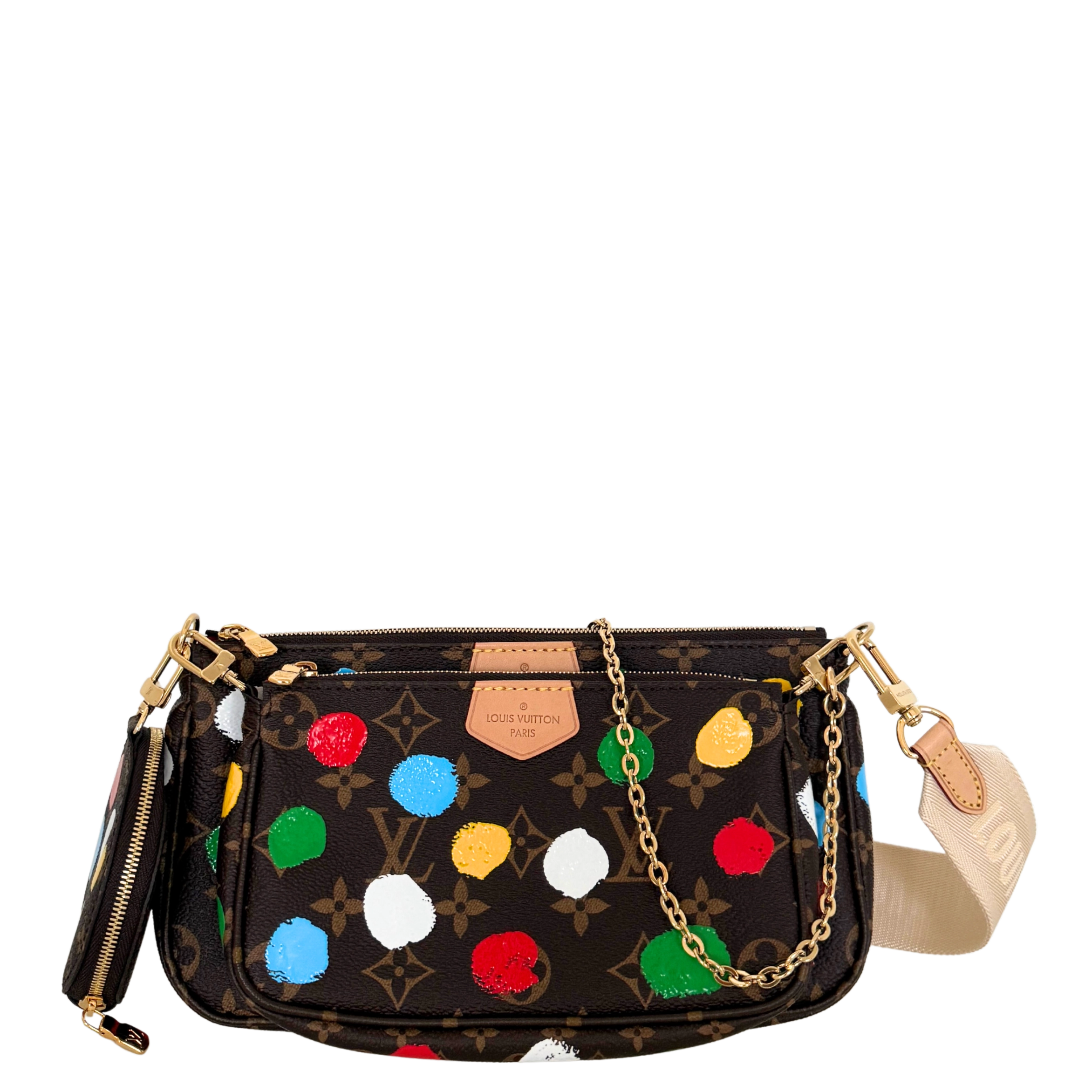 Louis Vuitton x Yayoi Kusama Multi Pochette Accessoires Monogram Dots Bunt / neuwertig Louis Vuitton