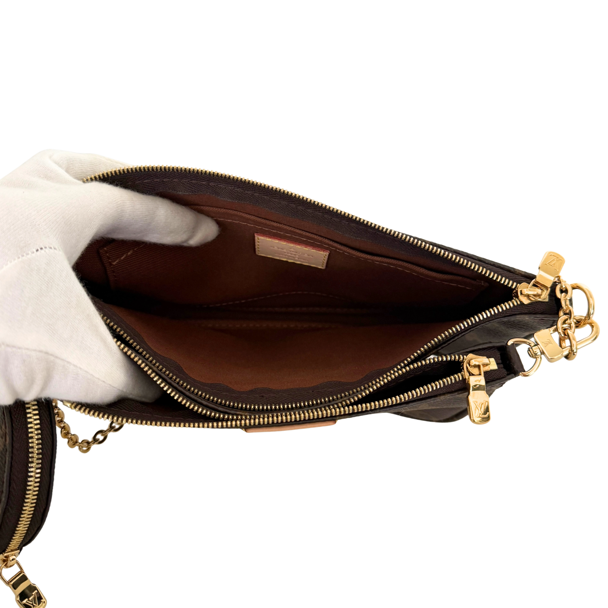 Louis Vuitton Multi Pochette Accessoires Monogram Canvas Braun / sehr gut Louis Vuitton