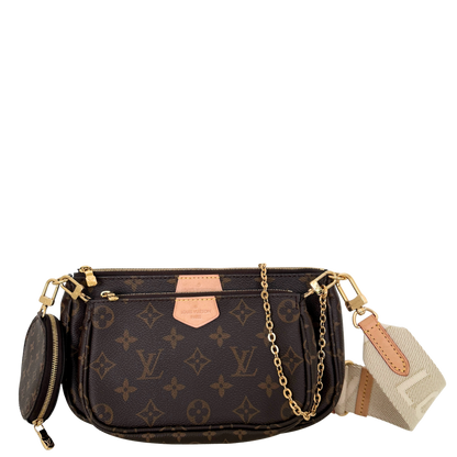 Louis Vuitton Multi Pochette Accessoires Monogram Canvas Braun / sehr gut Louis Vuitton
