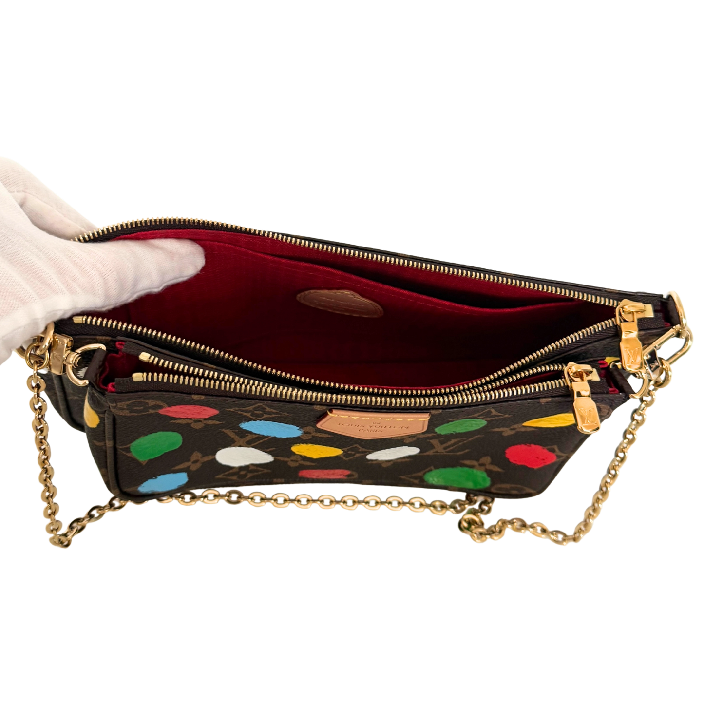 Louis Vuitton x Yayoi Kusama Multi Pochette Accessoires Monogram Dots Bunt / neuwertig Louis Vuitton