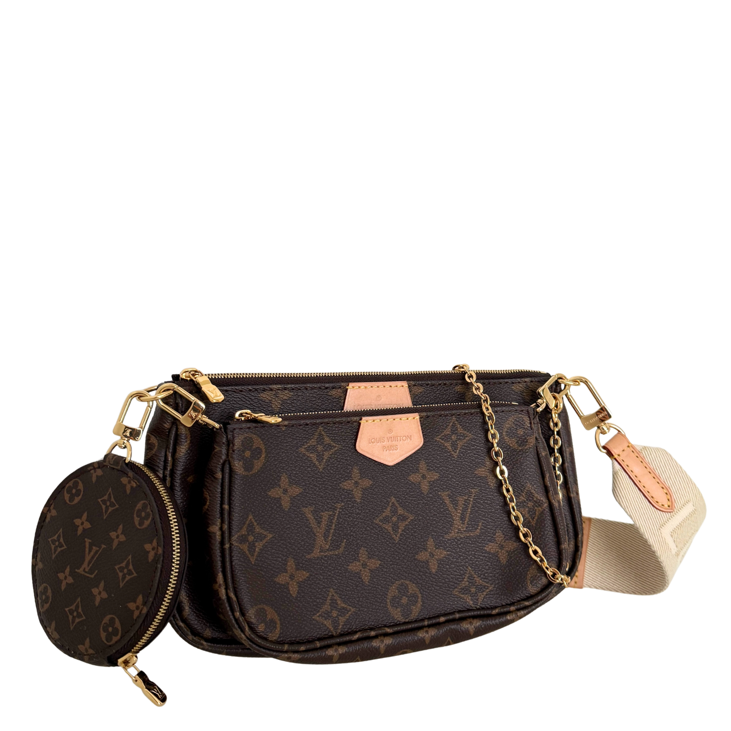 Louis Vuitton Multi Pochette Accessoires Monogram Canvas Braun / sehr gut Louis Vuitton