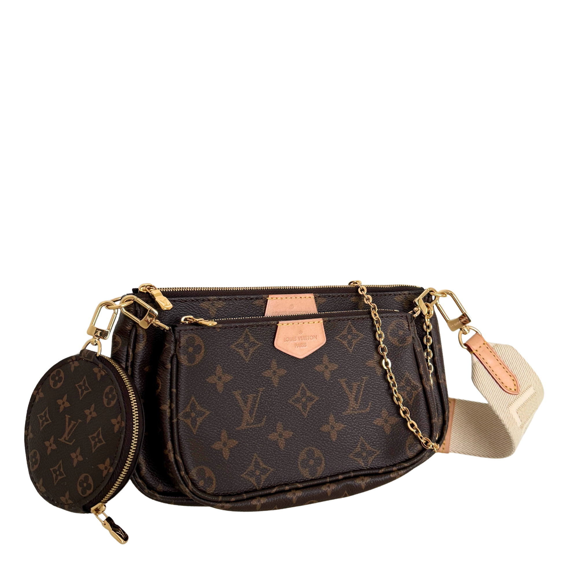 Louis Vuitton Multi Pochette Accessoires Monogram Canvas Braun / sehr gut Louis Vuitton