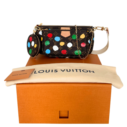 Louis Vuitton x Yayoi Kusama Multi Pochette Accessoires Monogram Dots Bunt / neuwertig Louis Vuitton