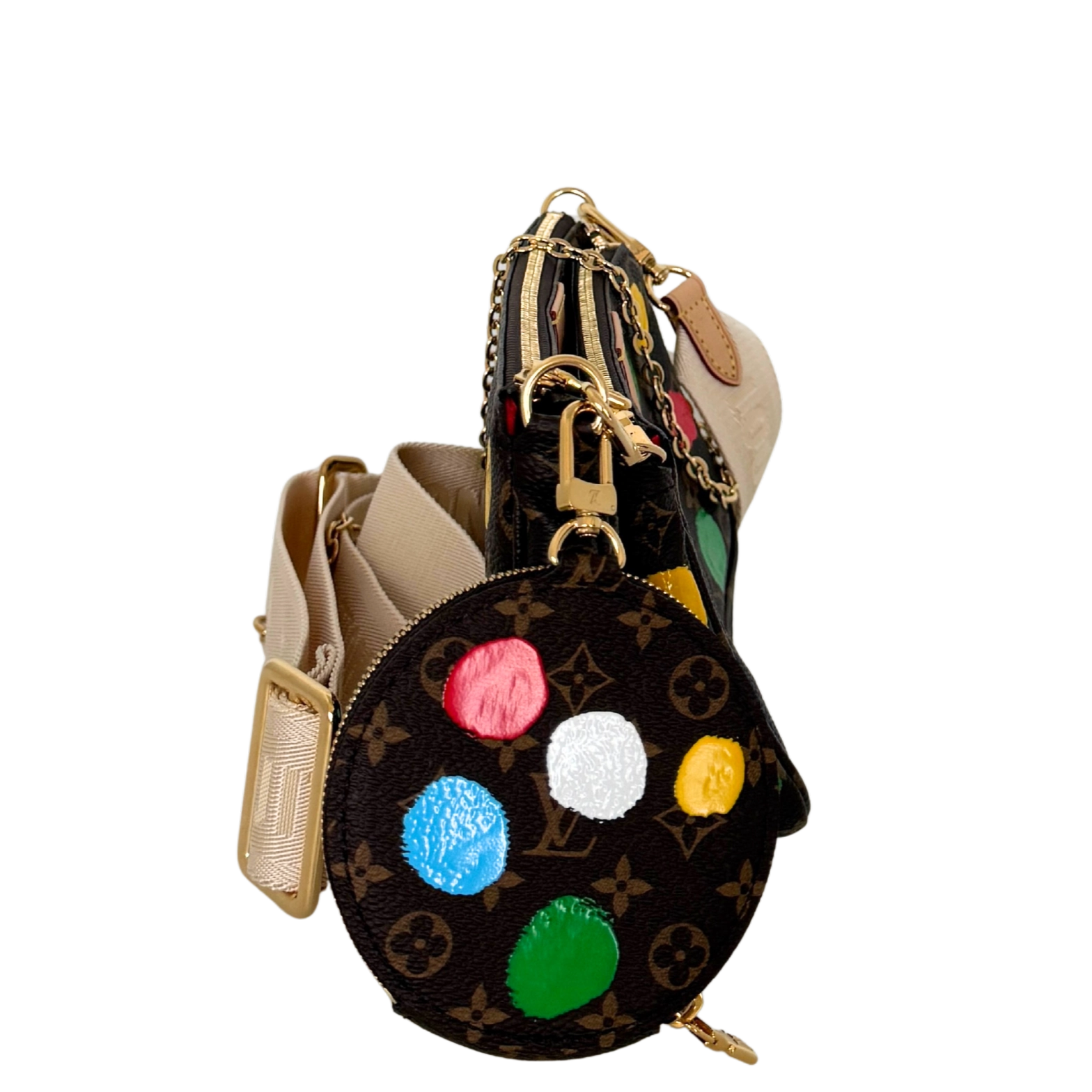 Louis Vuitton x Yayoi Kusama Multi Pochette Accessoires Monogram Dots Bunt / neuwertig Louis Vuitton