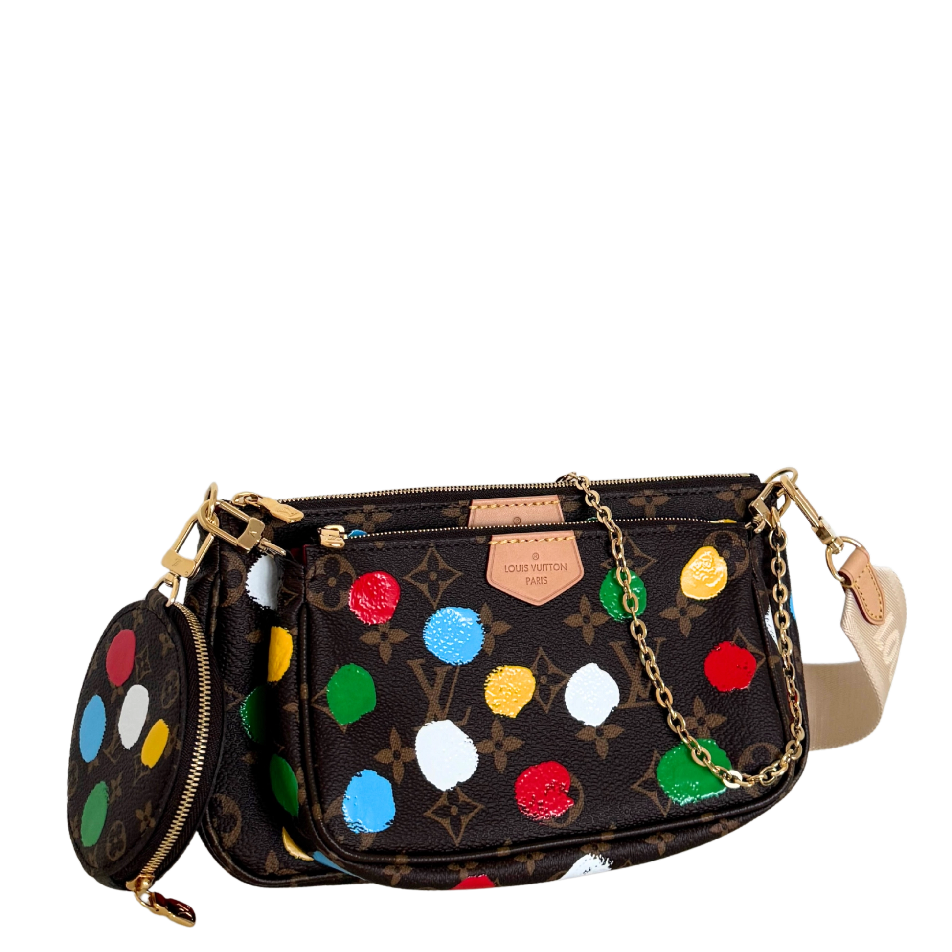 Louis Vuitton x Yayoi Kusama Multi Pochette Accessoires Monogram Dots Bunt / neuwertig Louis Vuitton