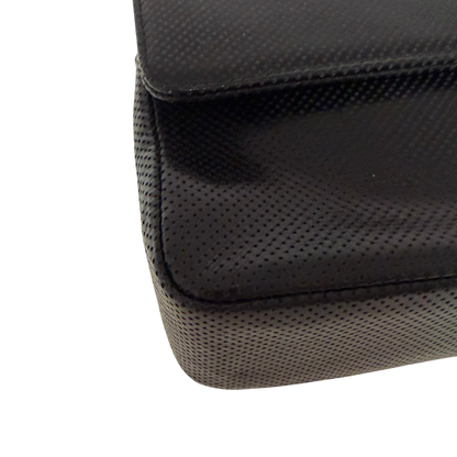 Chanel Single Flap Bag Medium Lammleder perforiert  Schwarz/Weiß / sehr gut Chanel