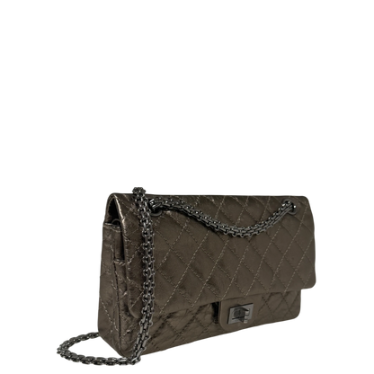 Chanel 2.55 Reissue 224 Classic Double Flap Bag Metallic Bronze / sehr gut Chanel