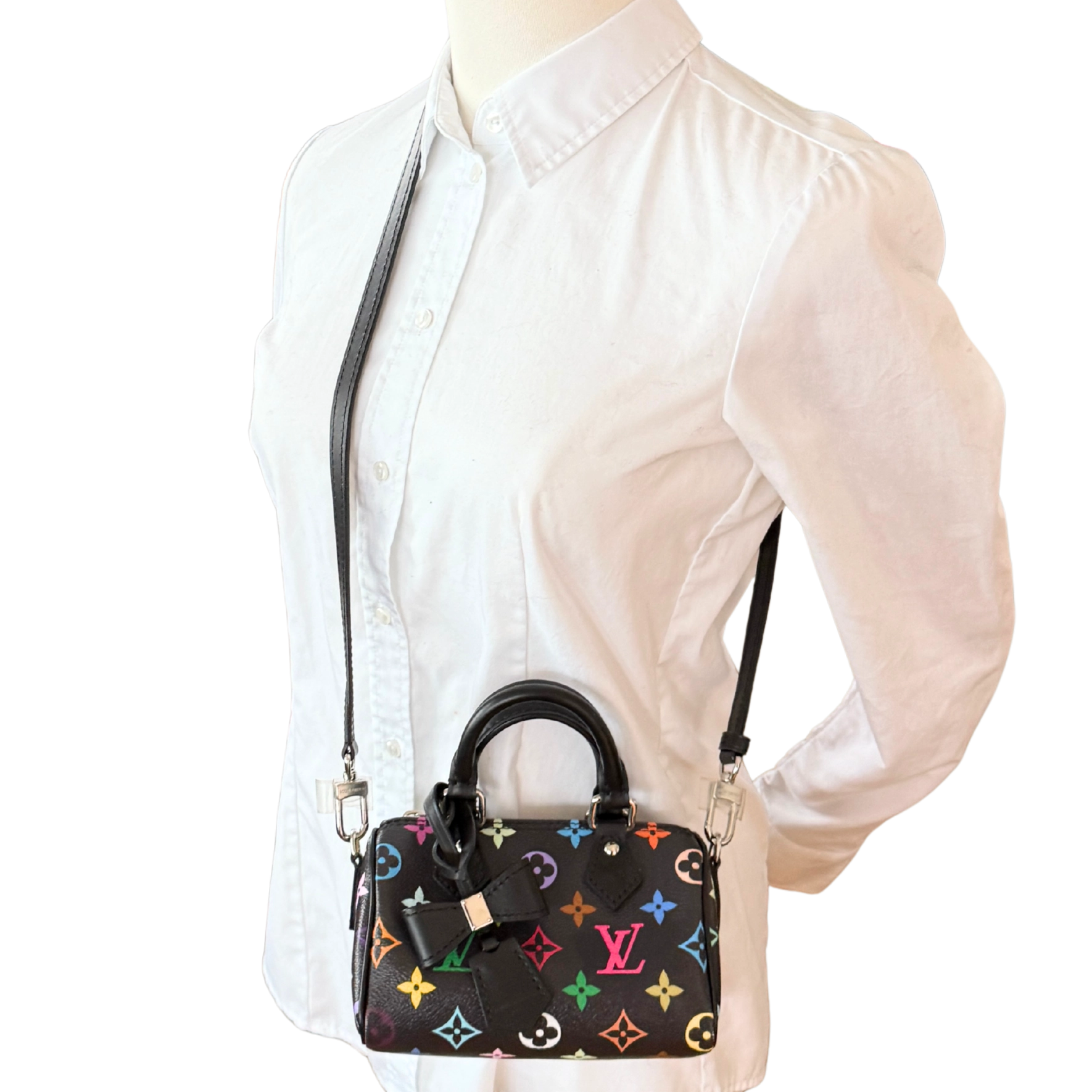 Louis Vuitton LV x TM Nano Speedy Multicolore Noir Fullset / neuwertig Louis Vuitton