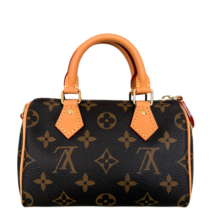 Louis Vuitton Nano Speedy Monogram Canvas Braun / neuwertig Louis Vuitton