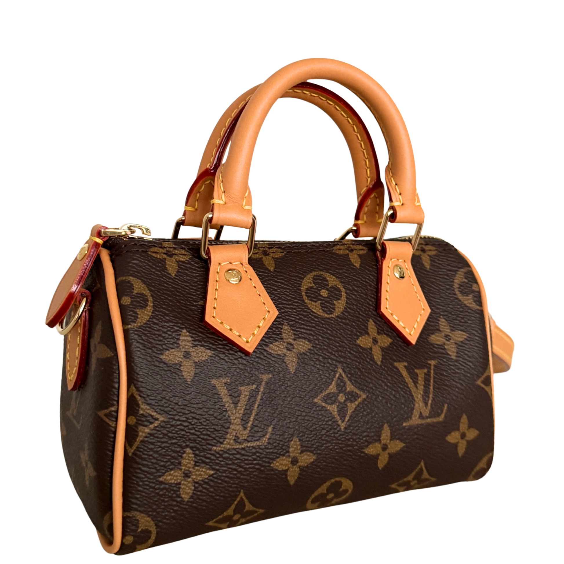 Louis Vuitton Nano Speedy Monogram Canvas Braun / neuwertig Louis Vuitton