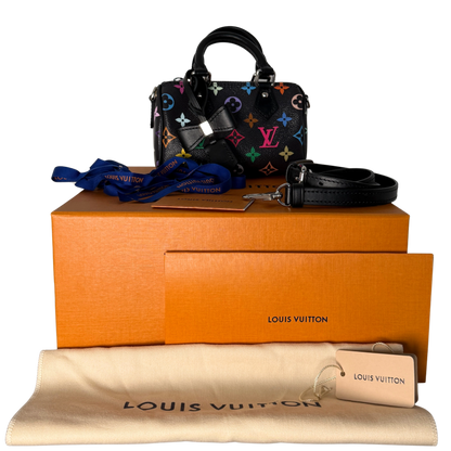 Louis Vuitton LV x TM Nano Speedy Multicolore Noir / neuwertig Louis Vuitton