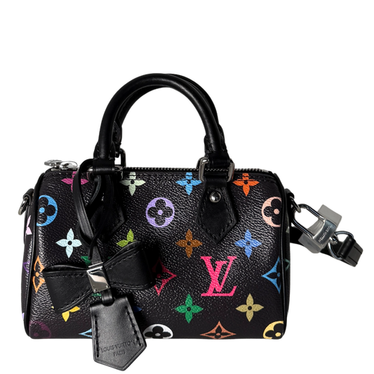 Louis Vuitton LV x TM Nano Speedy Multicolore Noir Fullset / neuwertig Louis Vuitton