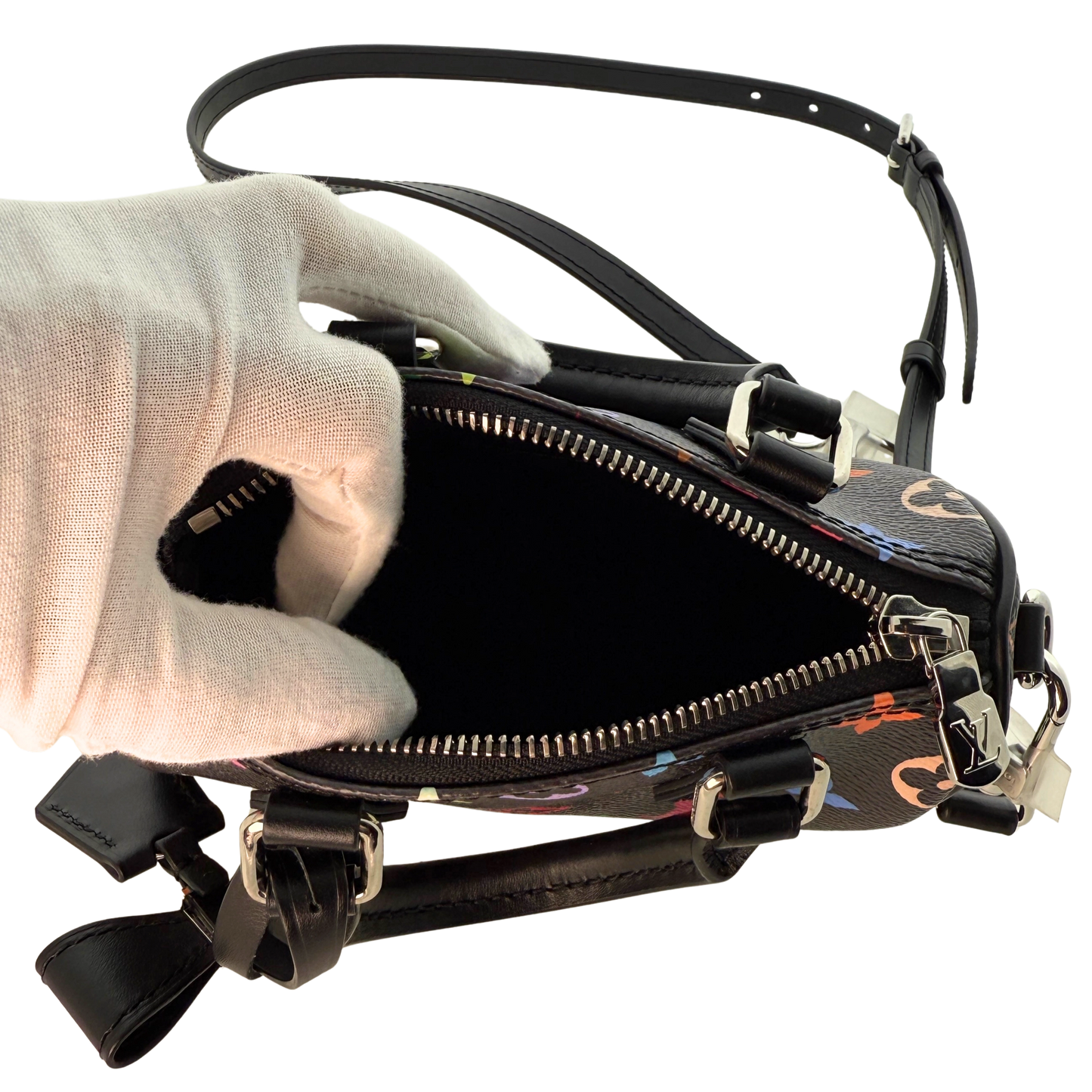 Louis Vuitton LV x TM Nano Speedy Multicolore Noir Fullset / neuwertig Louis Vuitton