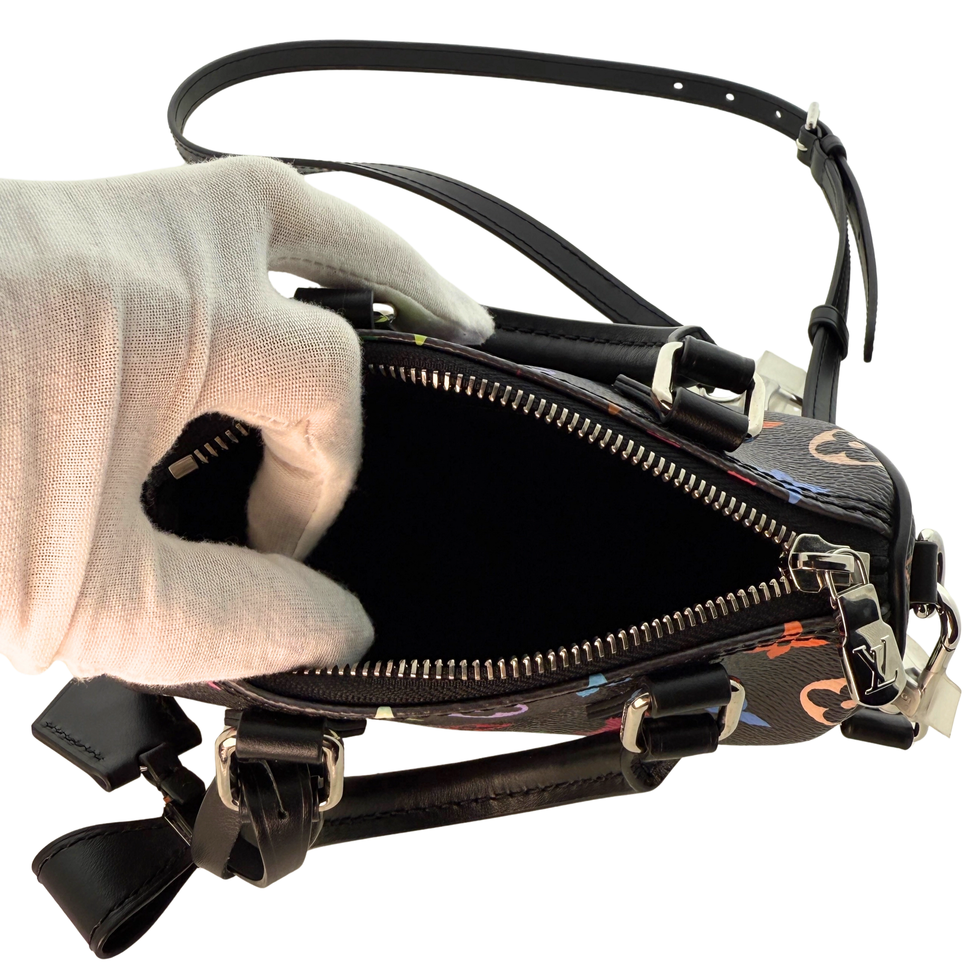 Louis Vuitton LV x TM Nano Speedy Multicolore Noir Fullset / neuwertig Louis Vuitton