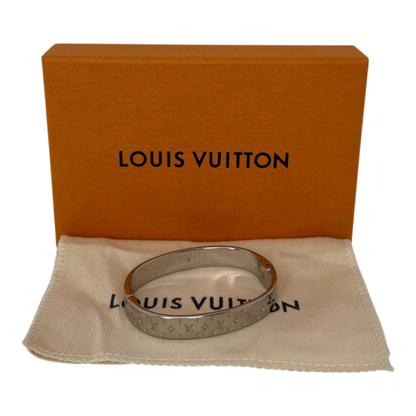 Louis Vuitton Nanogram Cuff Bracelet M00249 Silber Größe S Louis Vuitton
