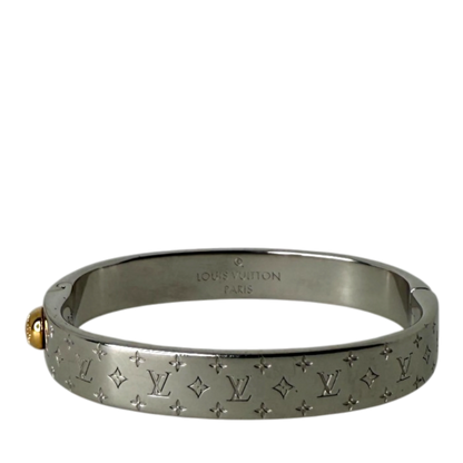 Louis Vuitton Nanogram Cuff Bracelet M00249 Silber Größe S Louis Vuitton