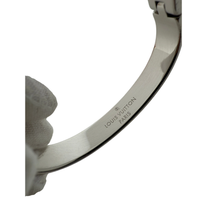 Louis Vuitton Nanogram Cuff Bracelet M00249 Silber Größe S Louis Vuitton