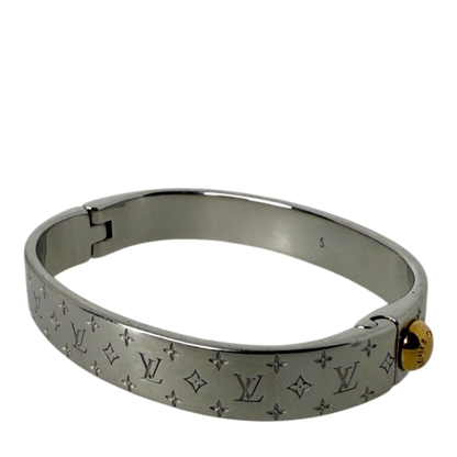 Louis Vuitton Nanogram Cuff Bracelet M00249 Silber Größe S Louis Vuitton