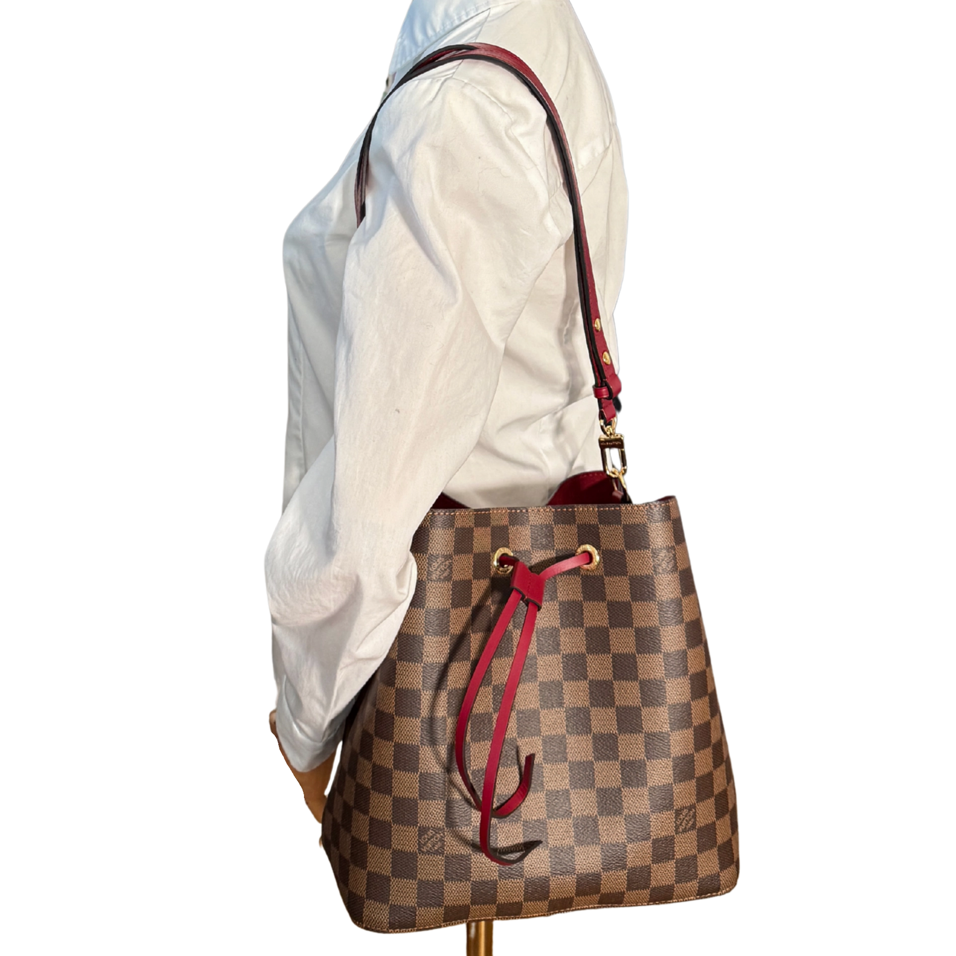 Louis Vuitton Néonoé MM Damier Ebene N40214 Braun / sehr gut Louis Vuitton