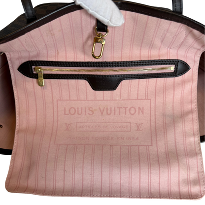 Louis Vuitton Neverfull MM Damier Ebene Canvas N41358 Braun / sehr gut Louis Vuitton