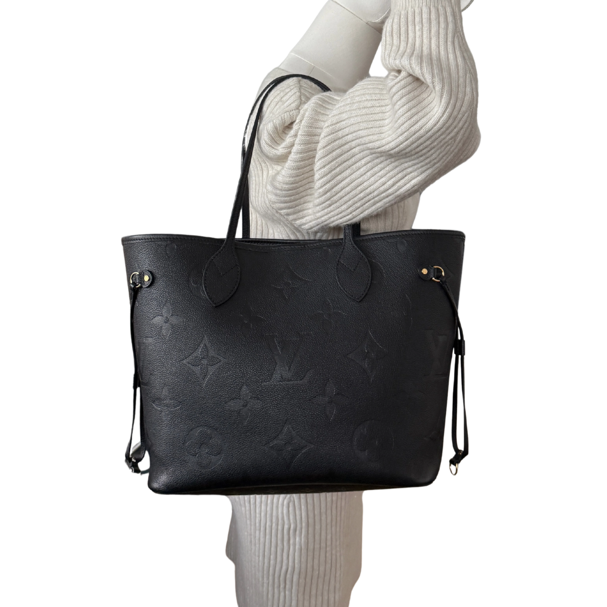 Louis Vuitton Neverfull MM Empreinte Monogram M45685 Schwarz Fullset / sehr gut Louis Vuitton