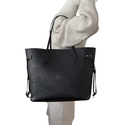 Louis Vuitton Neverfull MM Empreinte Monogram M45685 Schwarz Fullset / sehr gut Louis Vuitton