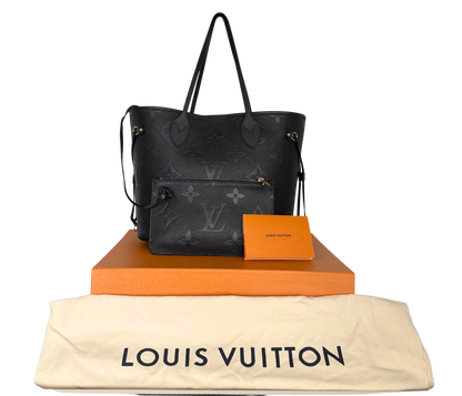 Louis Vuitton Neverfull MM Empreinte Monogram M45685 Schwarz Fullset / sehr gut Louis Vuitton