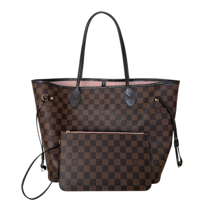 Louis Vuitton Neverfull MM Damier Ebene Rose Ballerine / sehr gut Louis Vuitton