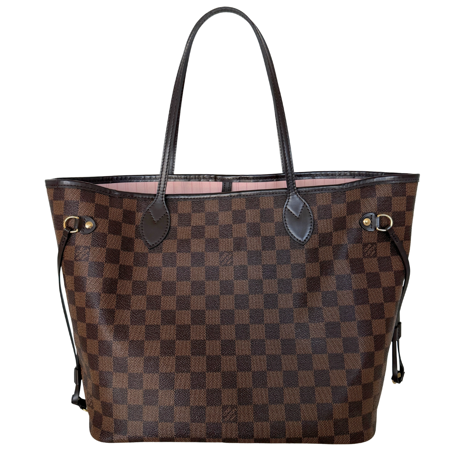 Louis Vuitton Neverfull MM Damier Ebene Rose Ballerine / sehr gut Louis Vuitton