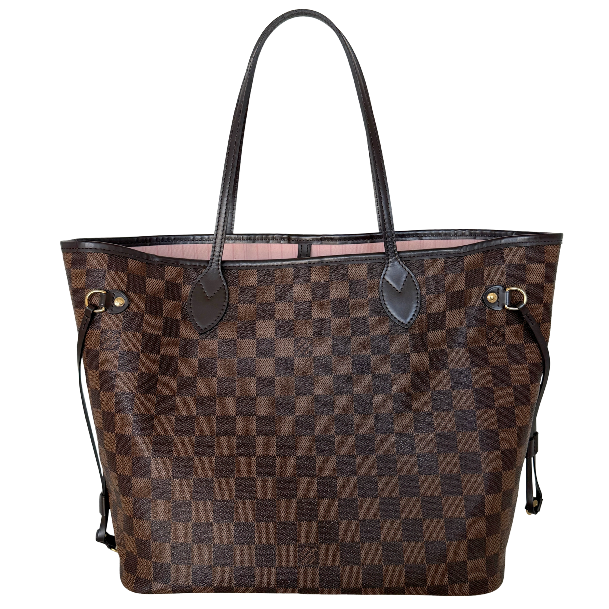 Louis Vuitton Neverfull MM Damier Ebene Rose Ballerine / sehr gut Louis Vuitton
