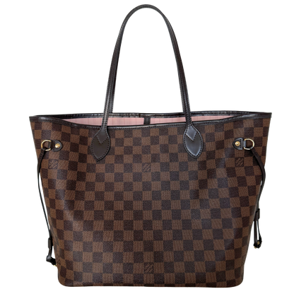 Louis Vuitton Neverfull MM Damier Ebene Rose Ballerine / sehr gut Louis Vuitton
