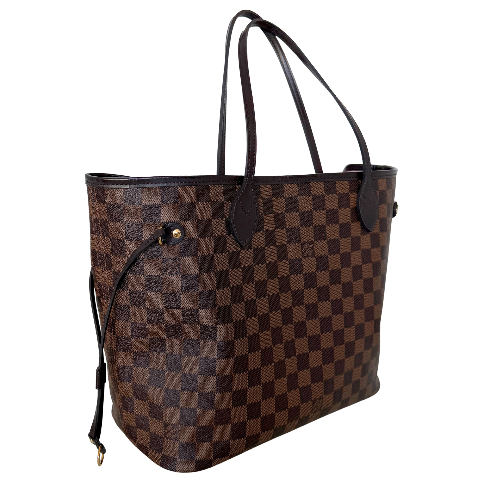 Louis Vuitton Neverfull MM Damier Ebene Rose Ballerine / sehr gut Louis Vuitton