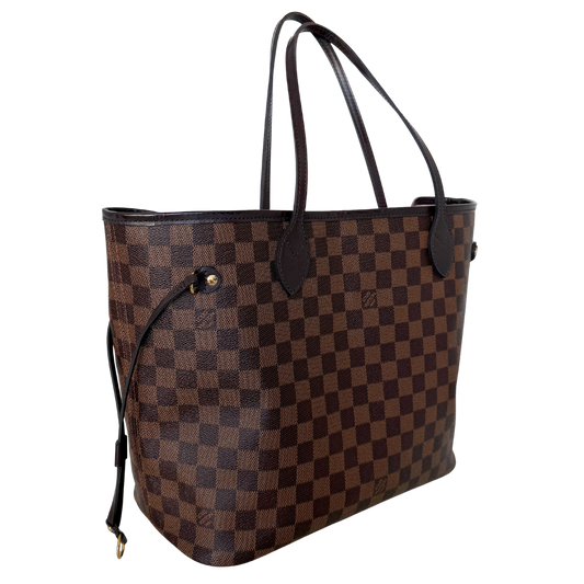 Louis Vuitton Neverfull MM Damier Ebene Rose Ballerine / sehr gut Louis Vuitton