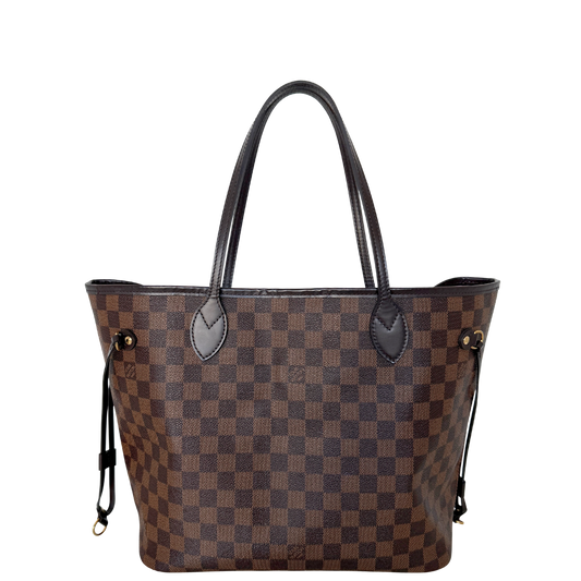 Louis Vuitton Neverfull MM Damier Ebene Rose Ballerine / sehr gut Louis Vuitton