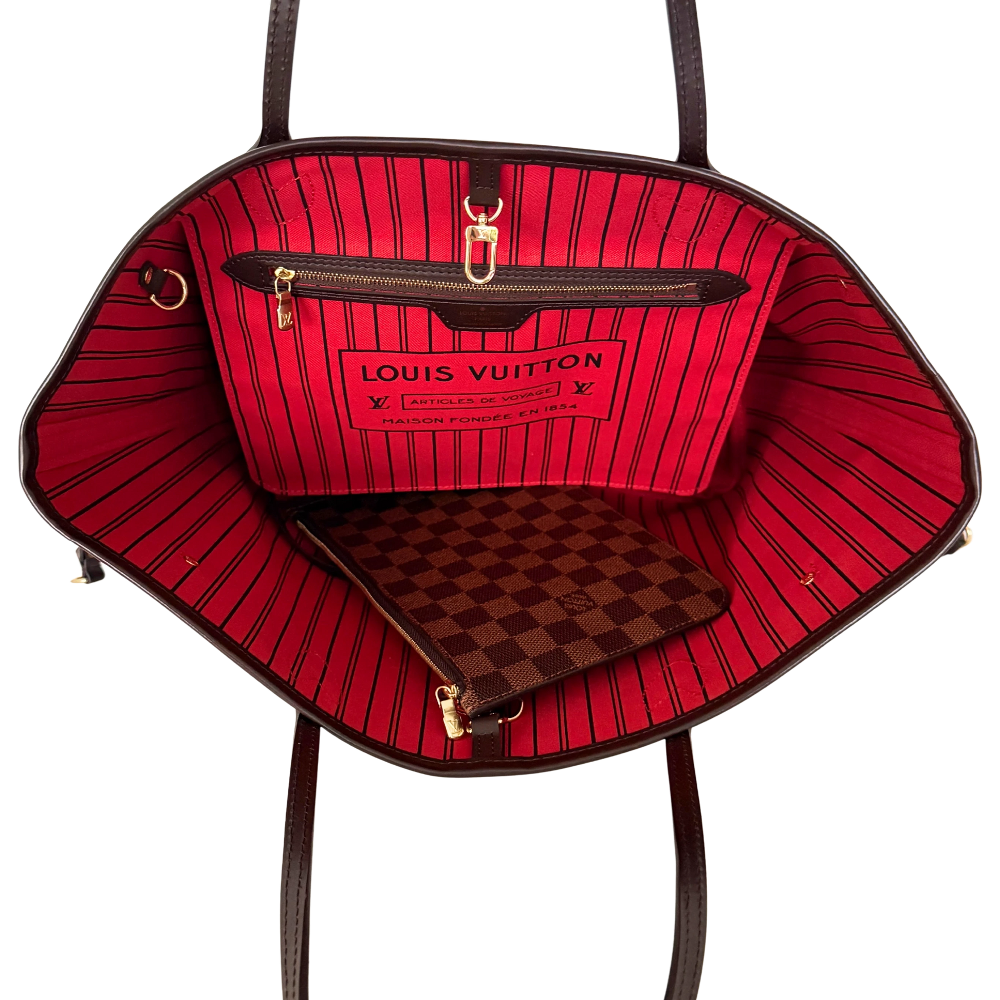 Louis Vuitton Neverfull MM Damier Ebene Canvas N41358 Braun / neuwertig Louis Vuitton