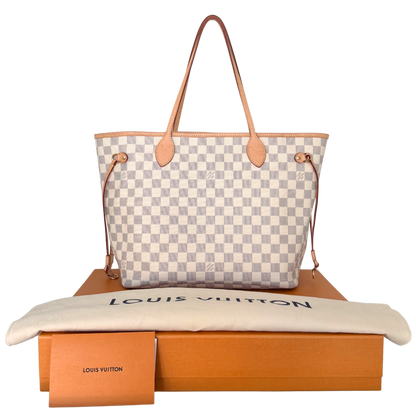Louis Vuitton Neverfull MM Damier Azur Canvas Beige Fullset / sehr gut Louis Vuitton