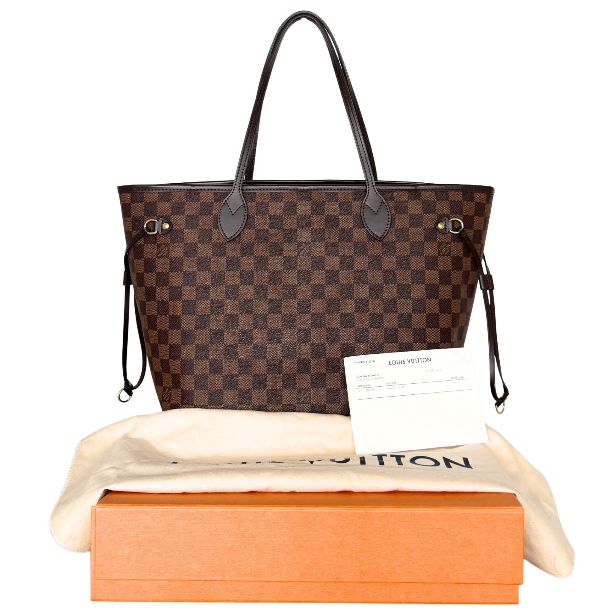 Louis Vuitton Neverfull MM Damier Ebene Canvas N41358 Braun / neuwertig Louis Vuitton