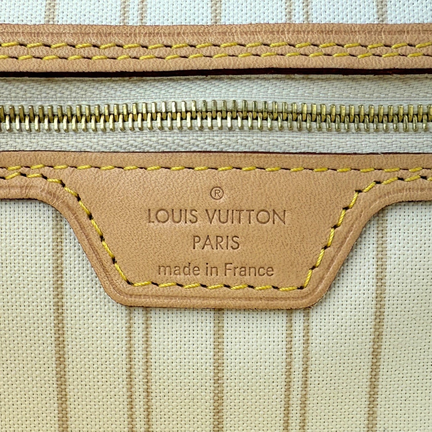 Louis Vuitton Neverfull MM Damier Azur Canvas Beige Fullset / sehr gut Louis Vuitton